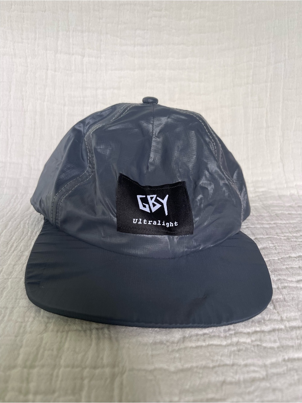 GBY Ultralight 5 Panel Cap Hat Gray Technical Waterproof Running Hiking Gorpcore
